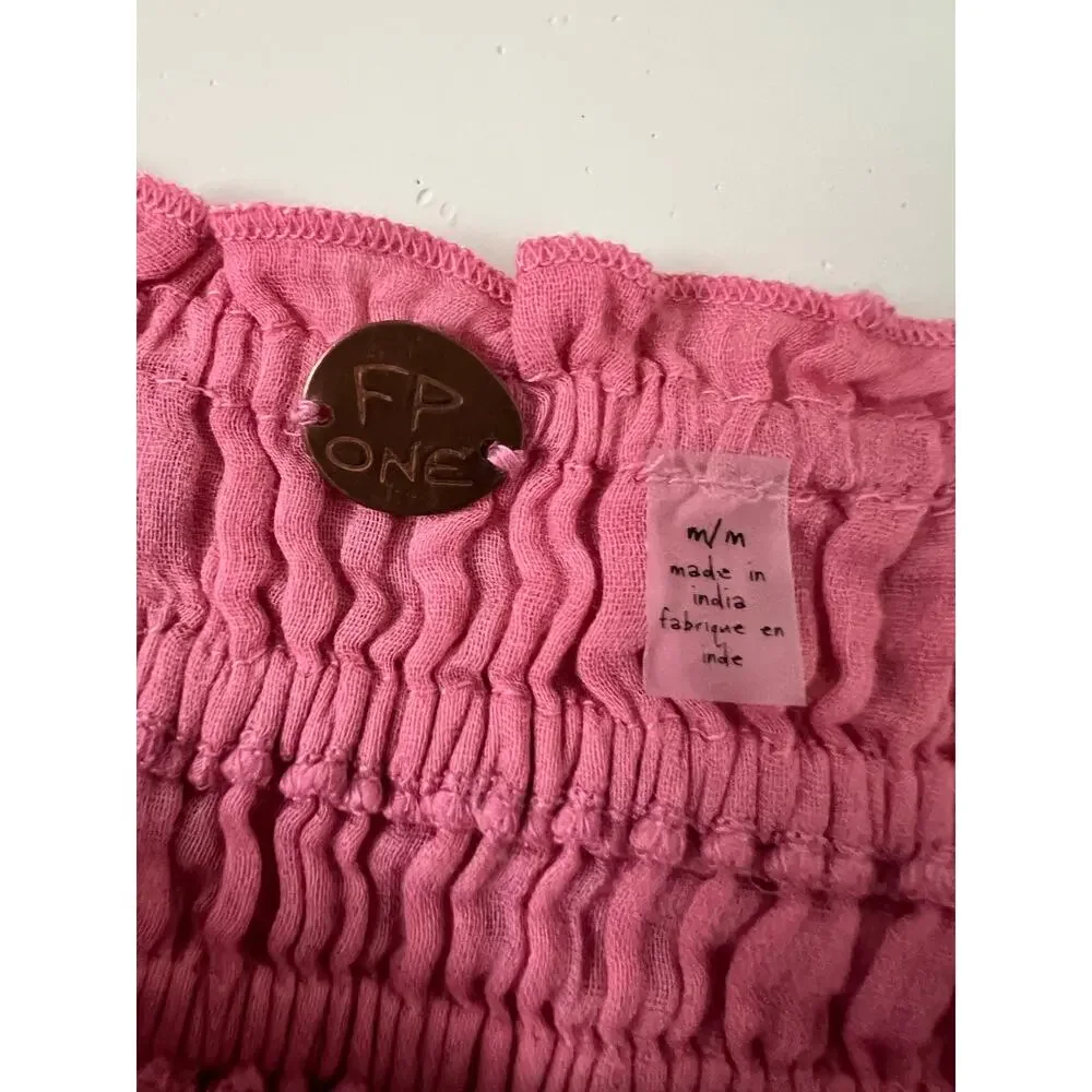 Free People FP One Lausanne Slip Pink Women's Dress Summer A-Line Medium - Picture 2 of 3